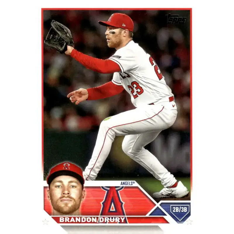 2023 Topps Update Series #US22 Brandon Drury NM-MT Los Angeles Angels Baseball Card - Baseball Card Single