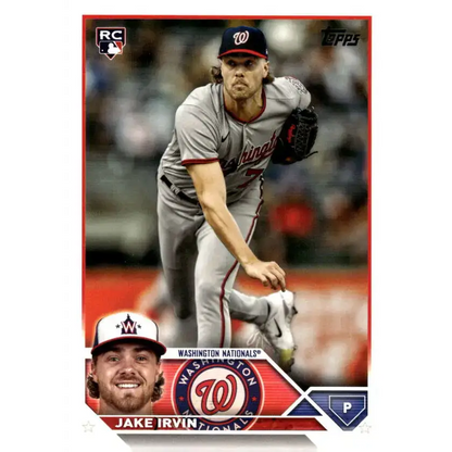 2023 Topps Update Series #US224 Jake Irvin NM-MT RC Rookie Washington Nationals Baseball Card - Baseball Card