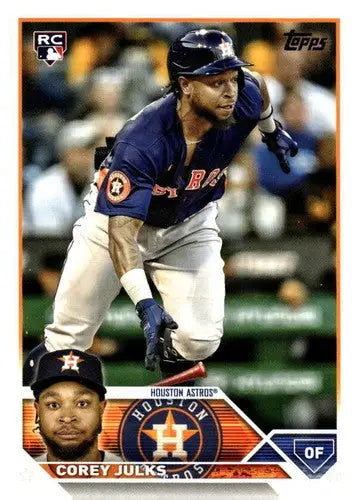2023 Topps Update Series US228 Corey Julks baseball card with original gloss, near mint RC