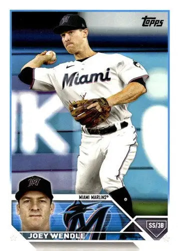 2023 Topps Update Series Joey Wendle baseball card with original gloss Marlins ID 64561