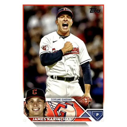 2023 Topps Update Series #US239 James Karinchak NM-MT Cleveland Guardians Baseball Card - Baseball Card