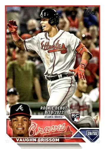 Original gloss 2023 Topps Update Series US24 Vaughn Grissom rookie baseball card