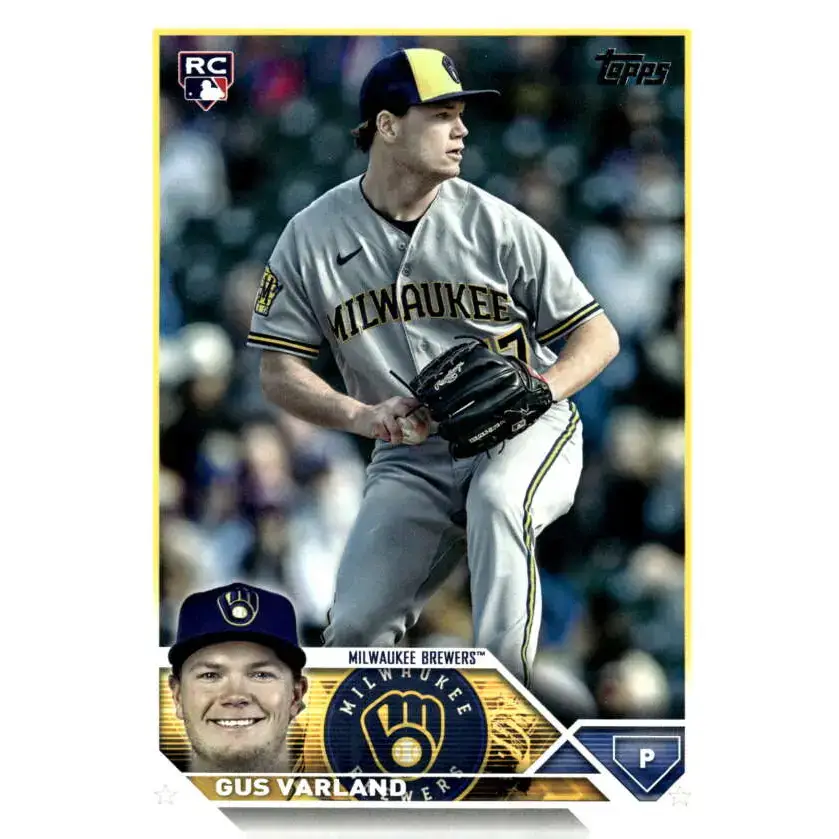 2023 Topps Update Series #US241 Gus Varland NM-MT RC Rookie Milwaukee Brewers Baseball Card - Baseball Card
