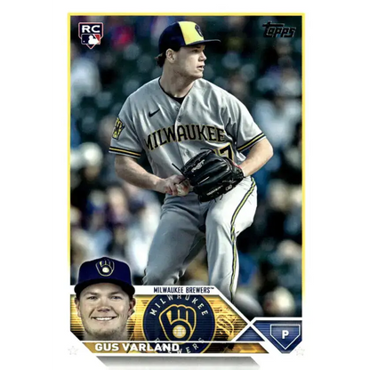 2023 Topps Update Series #US241 Gus Varland NM-MT RC Rookie Milwaukee Brewers Baseball Card - Baseball Card