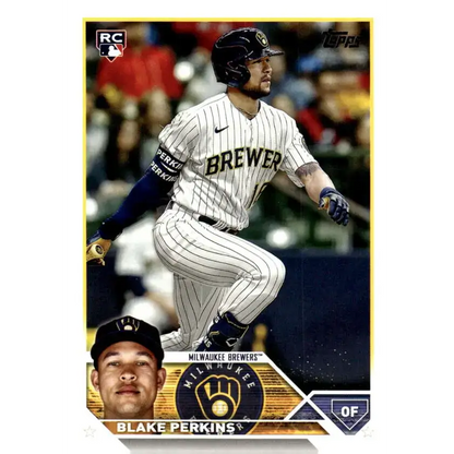 2023 Topps Update Series #US242 Blake Perkins NM-MT RC Rookie Milwaukee Brewers Baseball Card