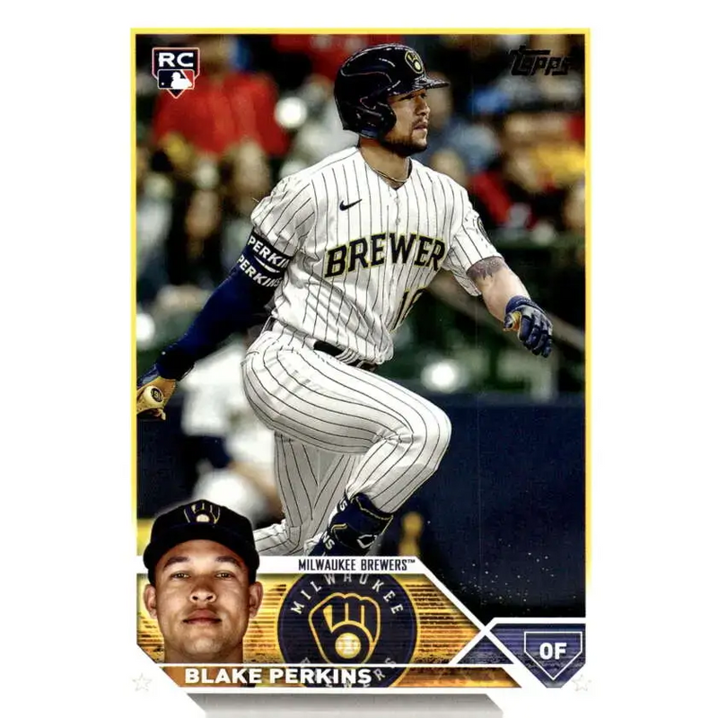 2023 Topps Update Series #US242 Blake Perkins NM-MT RC Rookie Milwaukee Brewers Baseball Card - Baseball Card Single