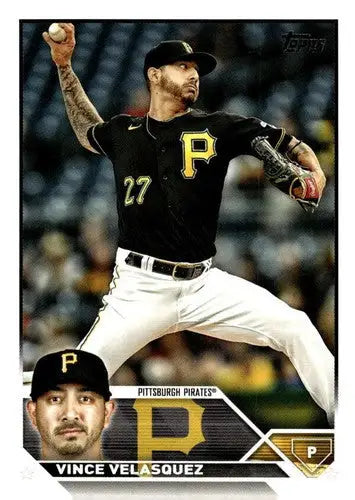 2023 Topps Update Series US243 Vince Velasquez baseball card with original gloss Pirates ID 65785
