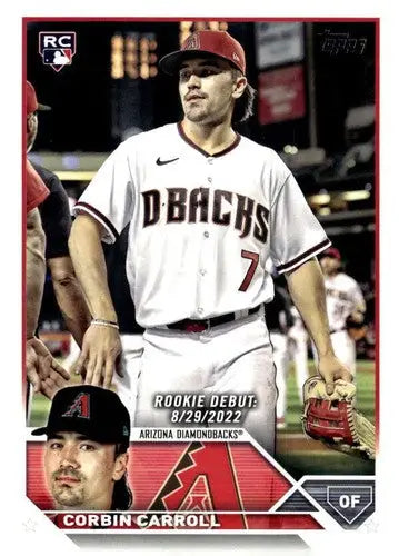 2023 Topps Update Series US244 Corbin Carroll baseball card near mint Diamondbacks