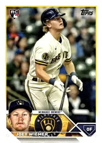 2023 Topps Update Series US245 Joey Wiemer rookie baseball card Brewers ID73891