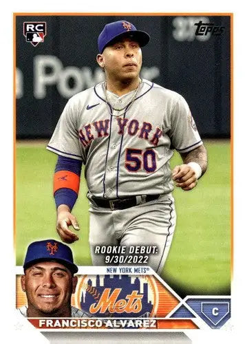 2023 Topps Update Series #US255 Francisco Alvarez NM-MT Mets Rookie Deb ID:67681 - Baseball Card Single