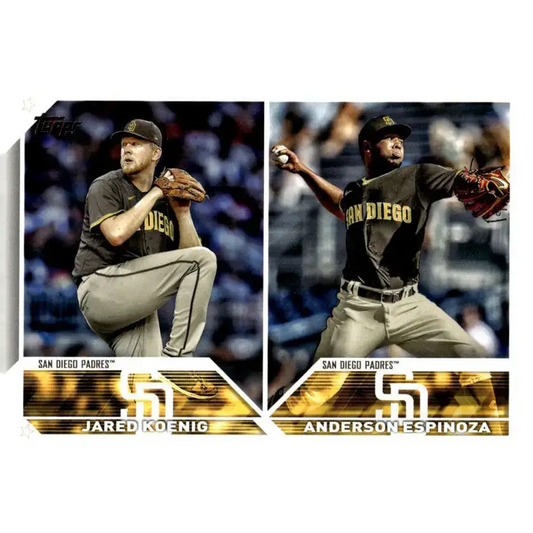 2023 Topps Update Series #US265 Jared Koenig/Anderson Espinoza NM-MT RC Rookie Padres Baseball Card - Baseball Card