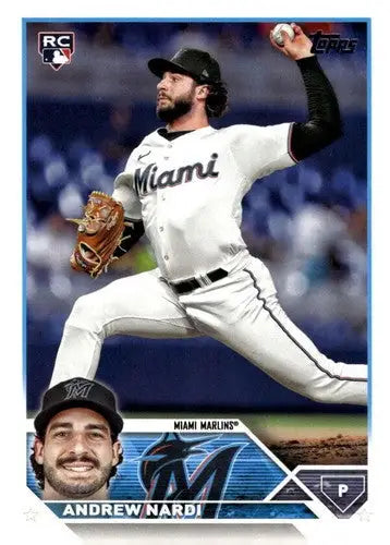 Andrew Nardi baseball card from Topps Update Series with original gloss in near mint condition