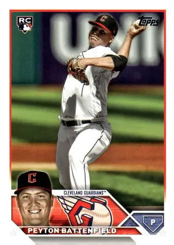 Peyton Battenfield baseball card from 2023 Topps Update Series US267 with original gloss