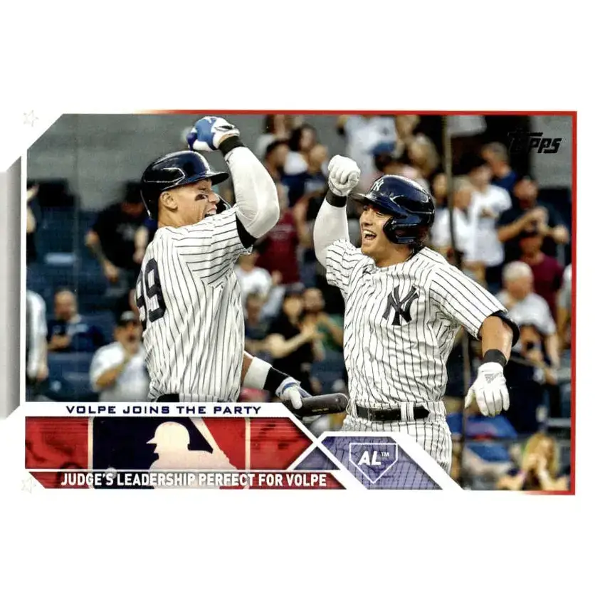 2023 Topps Update Series #US269 Anthony Volpe/Aaron Judge NM-MT New York Yankees Baseball Card