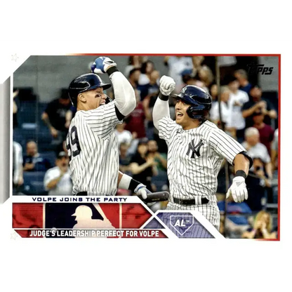 2023 Topps Update Series #US269 Anthony Volpe/Aaron Judge NM-MT New York Yankees Baseball Card