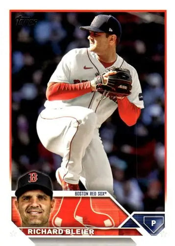 Original gloss us27 Richard Bleier baseball card featuring mint Red Sox design