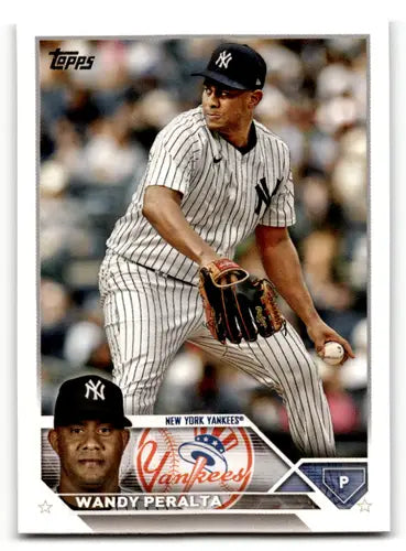 2023 Topps Update Series US270 Wandy Peralta Yankees baseball card, EX/NM mint condition