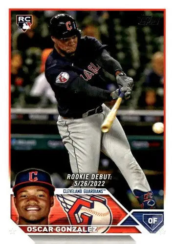 2023 Topps Update Series US275 Oscar Gonzalez baseball card near mint Guardians R ID:65802