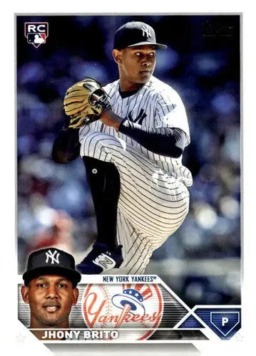2023 Topps Update Series #US279 Jhony Brito NM Near Mint RC Rookie Yank ID:65804 - Baseball Card Single