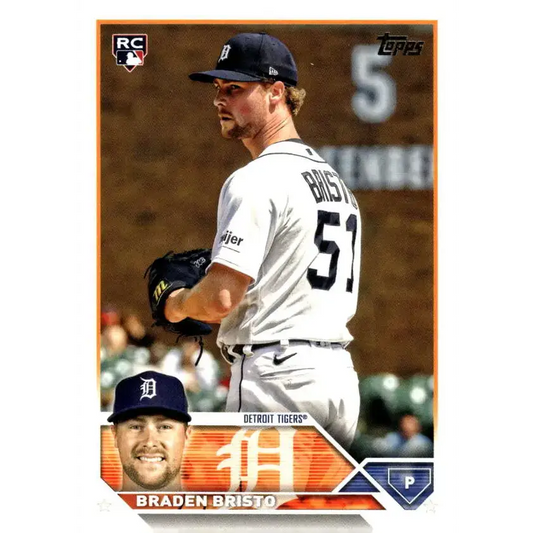 2023 Topps Update Series #US282 Braden Bristo NM-MT RC Rookie Detroit Tigers Baseball Card - Baseball Card Single