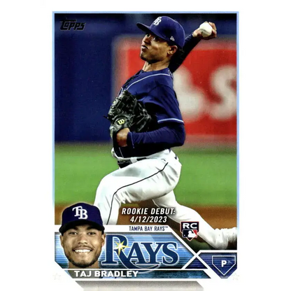 2023 Topps Update Series #US3 Taj Bradley NM-MT Tampa Bay Rays Baseball Card - Baseball Card