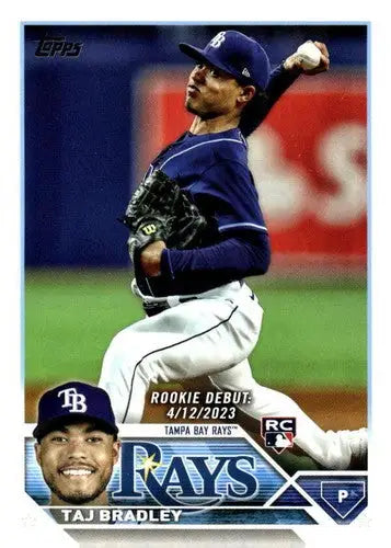 2023 Topps Update Series Taj Bradley baseball card with original gloss near mint condition