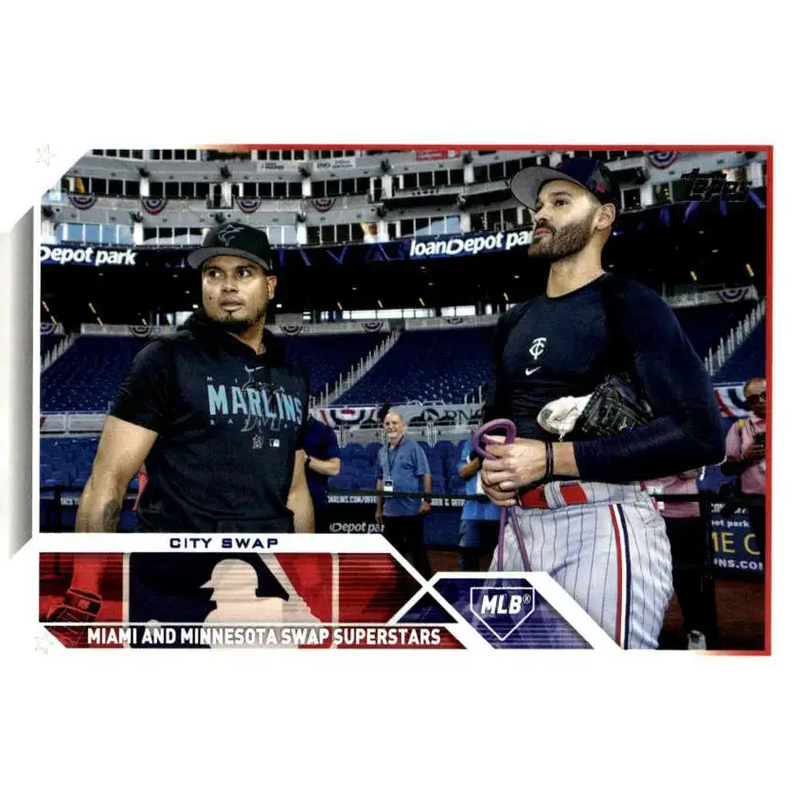 2023 Topps Update Series #US302 Pablo Lopez/Luis Arraez NM-MT Minnesota Twins/Miami Marlins Baseball Card - Baseball
