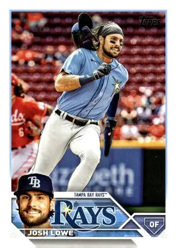 Josh Lowe baseball card from 2023 Topps Update Series with original gloss and near mint quality