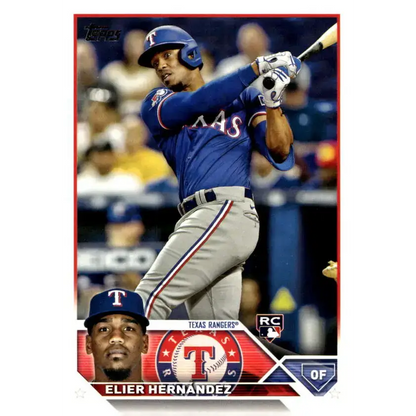 2023 Topps Update Series #US304 Elier Hernandez NM-MT RC Rookie Texas Rangers Baseball Card - Baseball Card