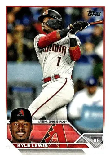 Kyle Lewis baseball card from Topps Update Series 2023 with original gloss and Diamondbacks