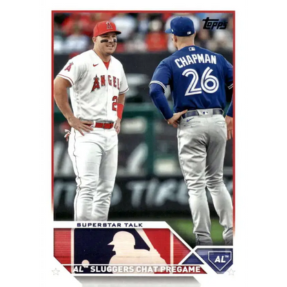 2023 Topps Update Series #US313 Mike Trout/Matt Chapman NM-MT Los Angeles Angels/Toronto Blue Jays Baseball Card