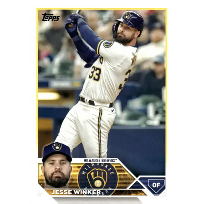 2023 Topps Update Series #US319 Jesse Winker NM-MT Milwaukee Brewers Baseball Card - Baseball Card