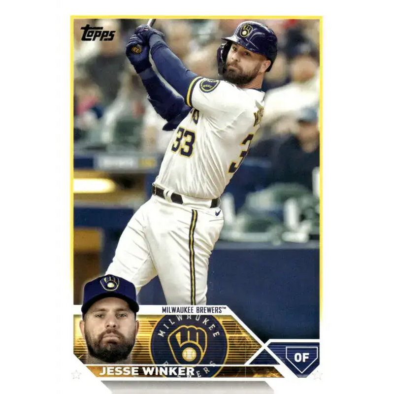 2023 Topps Update Series #US319 Jesse Winker NM-MT Milwaukee Brewers Baseball Card - Baseball Card Single