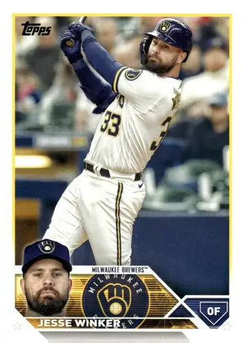 Jesse Winker baseball card from 2023 Topps Update Series with original gloss NM Near Mint