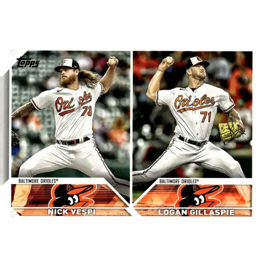2023 Topps Update Series #US322 Logan Gillaspie/Nick Vespi NM-MT RC Rookie Baltimore Orioles Baseball Card - Baseball