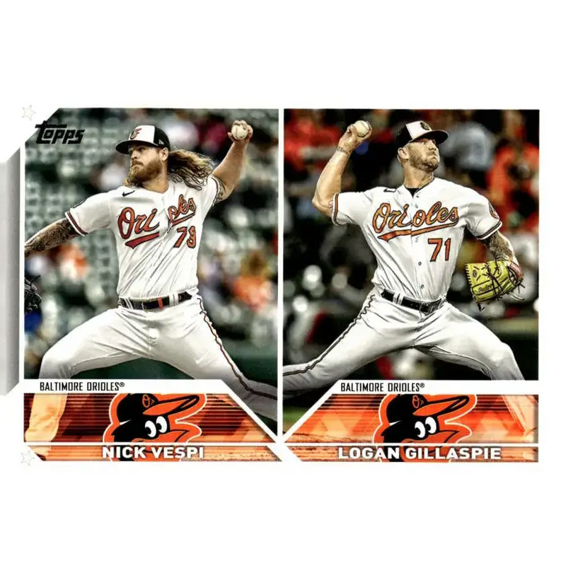 2023 Topps Update Series #US322 Logan Gillaspie/Nick Vespi NM-MT RC Rookie Baltimore Orioles Baseball Card - Baseball
