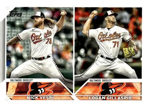 2023 Topps Update Series US322 Logan Gillaspie/Nick Vespi baseball card Near Mint