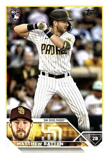 2023 Topps Update Series US38 Matthew Batten rookie card Padres NM-MT