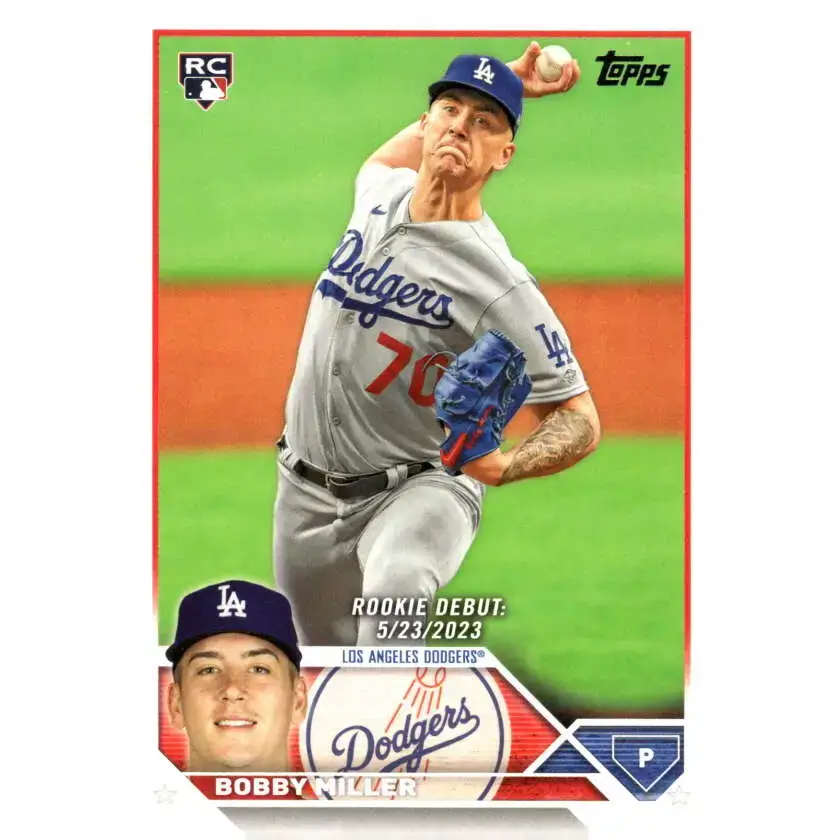 2023 Topps Update Series #US40 Bobby Miller NM-MT Los Angeles Dodgers Baseball Card - Baseball Card