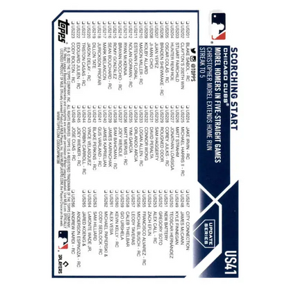 2023 Topps Update Series #US41 Christopher Morel NM-MT Chicago Cubs Baseball Card - Baseball Card