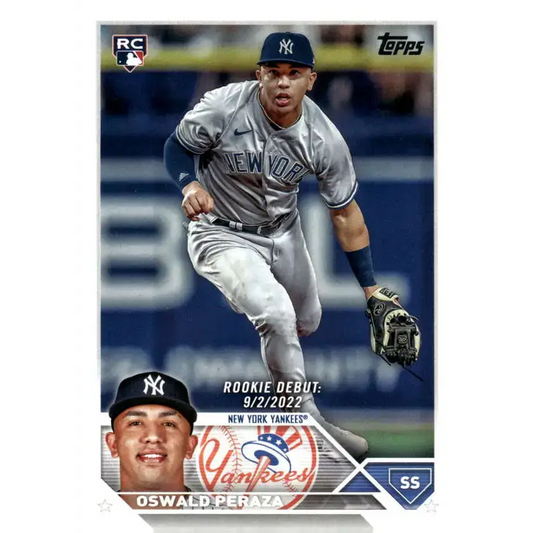 2023 Topps Update Series #US44 Oswald Peraza NM-MT New York Yankees Baseball Card - Baseball Card