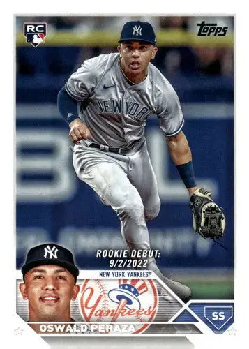 2023 Topps Update Series #US44 Oswald Peraza NM-MT Yankees Rookie Debut ID:67637 - Baseball Card Single