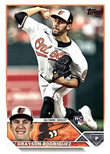 2023 Topps Update Series US50 Grayson Rodriguez rookie card with original gloss