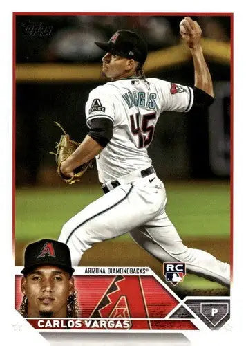 2023 Topps Update Series #US67 Carlos Vargas NM-MT RC Rookie Diamondbac ID:63458 - Baseball Card Single