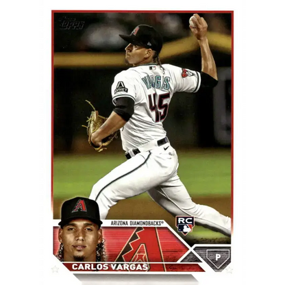 2023 Topps Update Series #US67 Carlos Vargas NM-MT RC Rookie Arizona Diamondbacks Baseball Card - Baseball Card