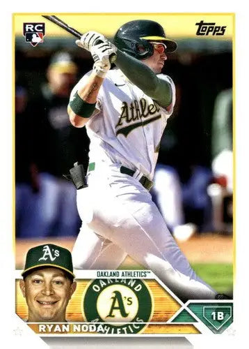 Baseball card featuring Ryan Noda from 2023 Topps Update Series rookie set