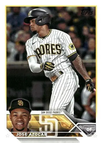 2023 Topps Update Series Jose Azocar baseball card with original gloss Padres NM near mint