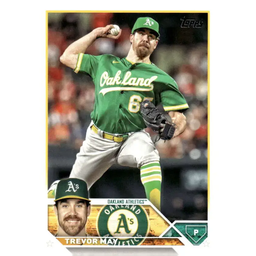 2023 Topps Update Series #US86 Trevor May NM-MT Oakland Athletics Baseball Card - Baseball Card