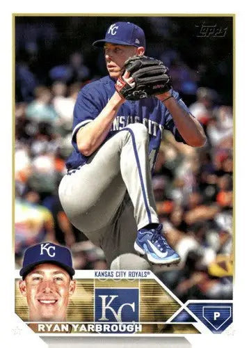 2023 Topps Update Series US87 Ryan Yarbrough baseball card with original gloss Royals