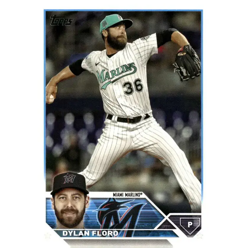 2023 Topps Update Series #US92 Dylan Floro NM-MT Miami Marlins Baseball Card - Baseball Card Single